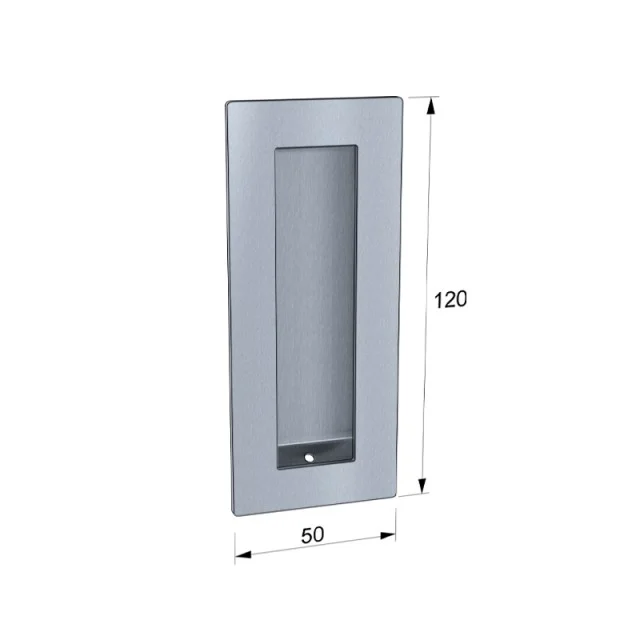 ΧΟΥΦΤΑ ΣΥΡΟΜΕΝΗΣ ΠΟΡΤΑΣ 120x50 mm / ΙΝΟΞ ΜΑΤ